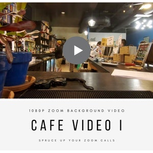 Zoom Cafe Video Background I – High-Quality Virtual Background for Online Zoom Meetings