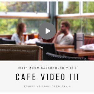 Zoom Cafe Video Background III – High-Quality Virtual Background for Online Zoom Meetings