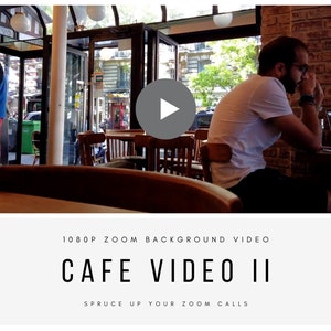 Zoom Cafe Video Background II – High-Quality Virtual Background for Online Zoom Meetings