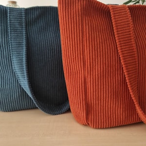 Tote bag - Velours côtelé