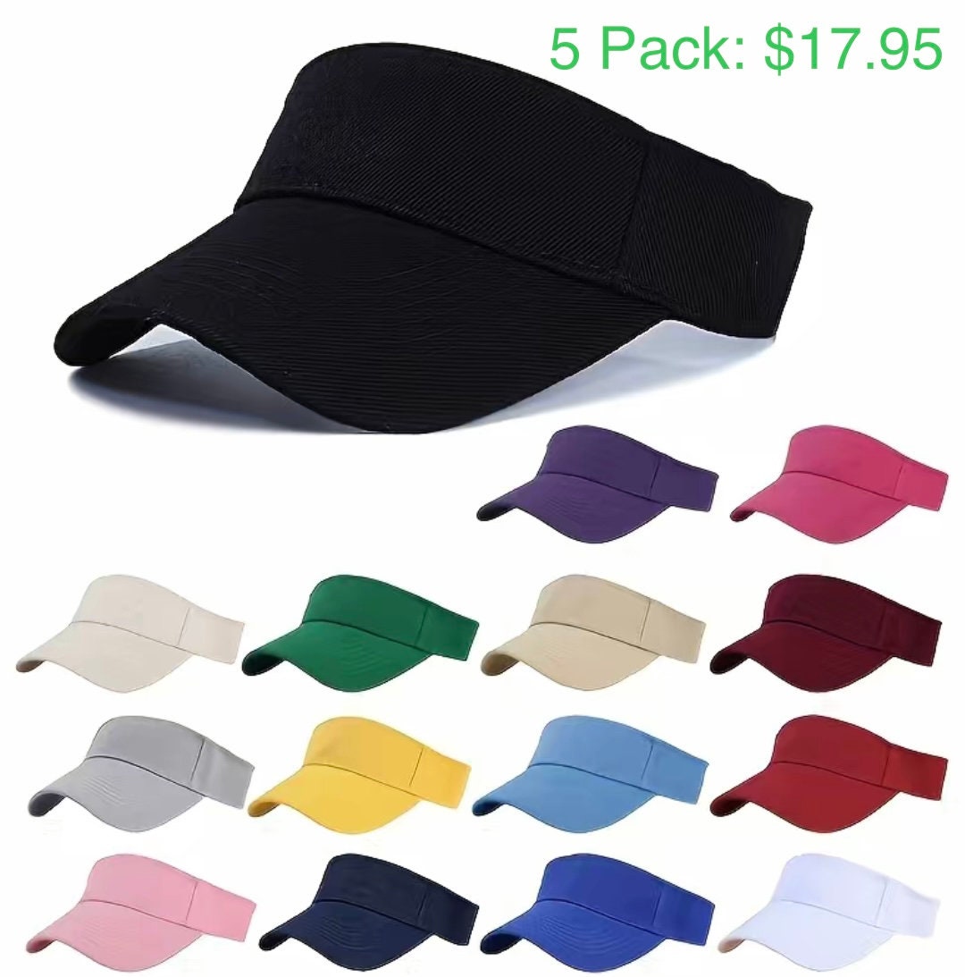 Blank Visor Mens Womens Plain Visor Sun Visor for Print Bulk Etsy