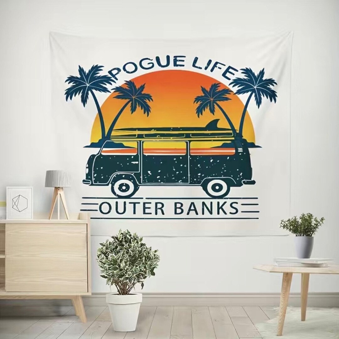 Pogue Life Outer Banks Tapestry Outerbanks Flag, OBX Flag, P4L Pogue