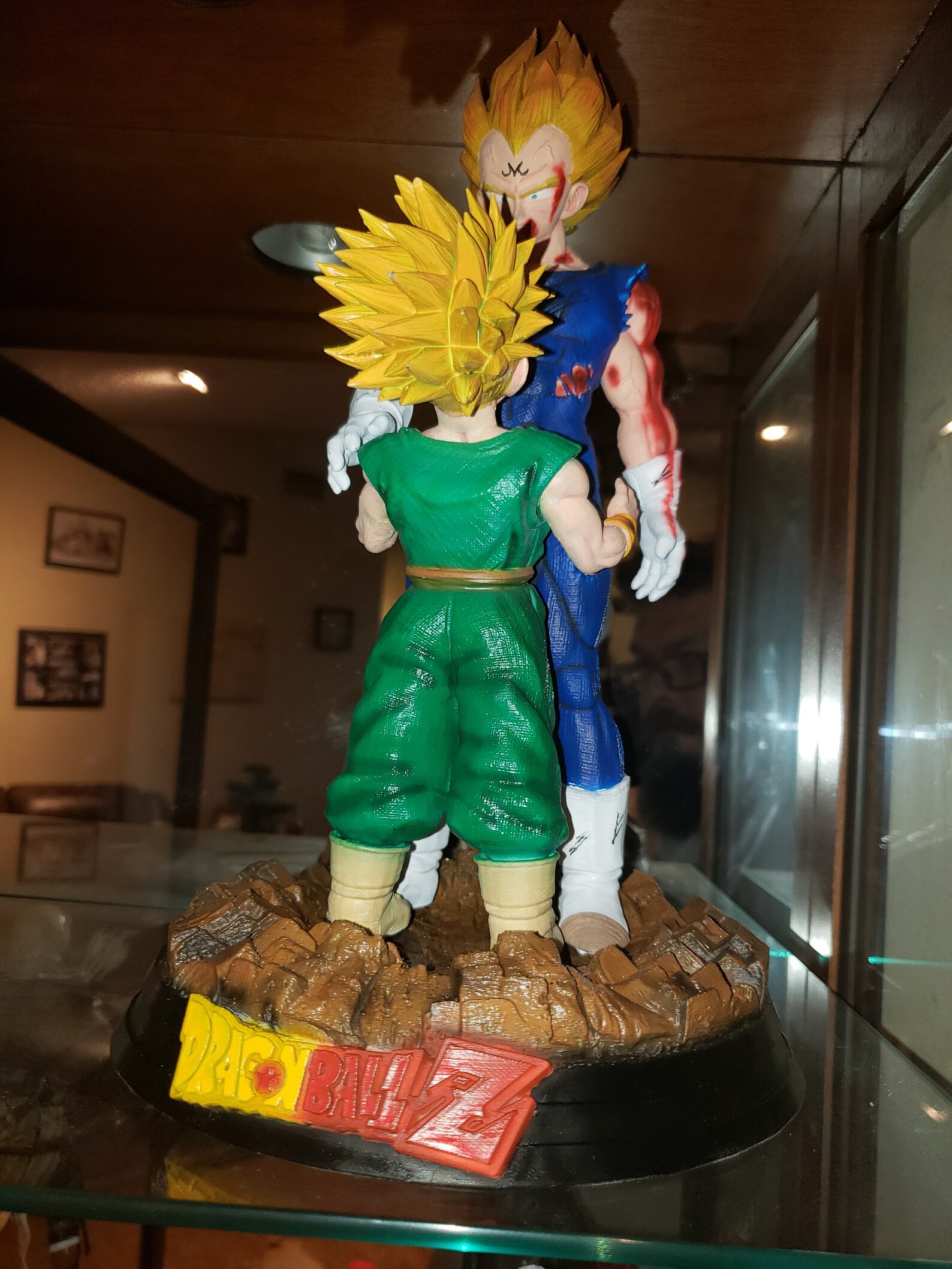 DBZ Majin Vegeta and Kid Trunks diorama statue Etsy