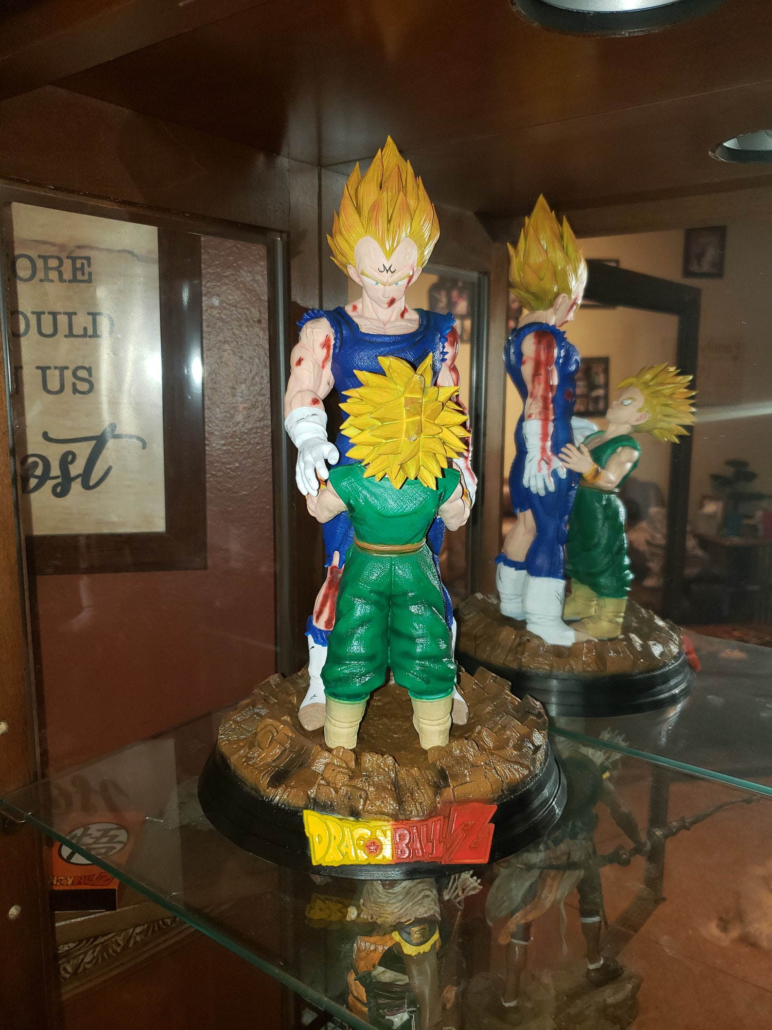 DBZ Majin Vegeta and Kid Trunks diorama statue Etsy