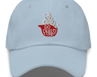 Go Phils Ice Cream Helmet Embroidered Baseball Cap