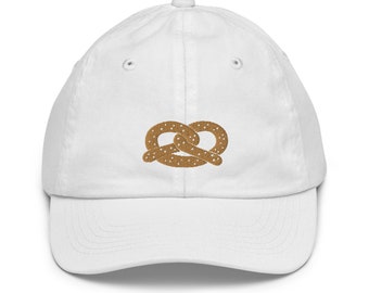 Zachte pretzel geborduurde baseballpet voor jongeren