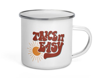 Take it Easy Enamel Mug