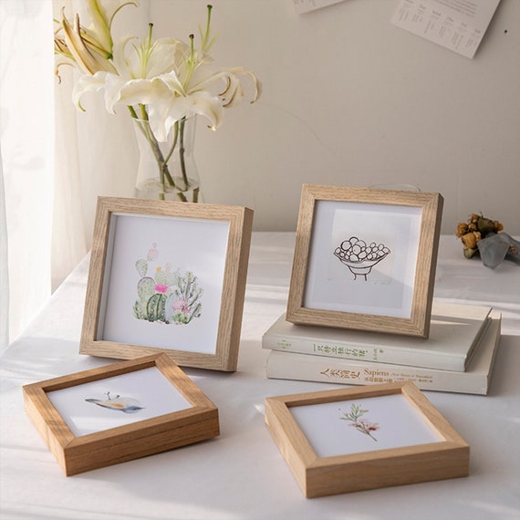 Tabletop&wall Picture Frame,6x6 Picture Frames,solid Woodpicture