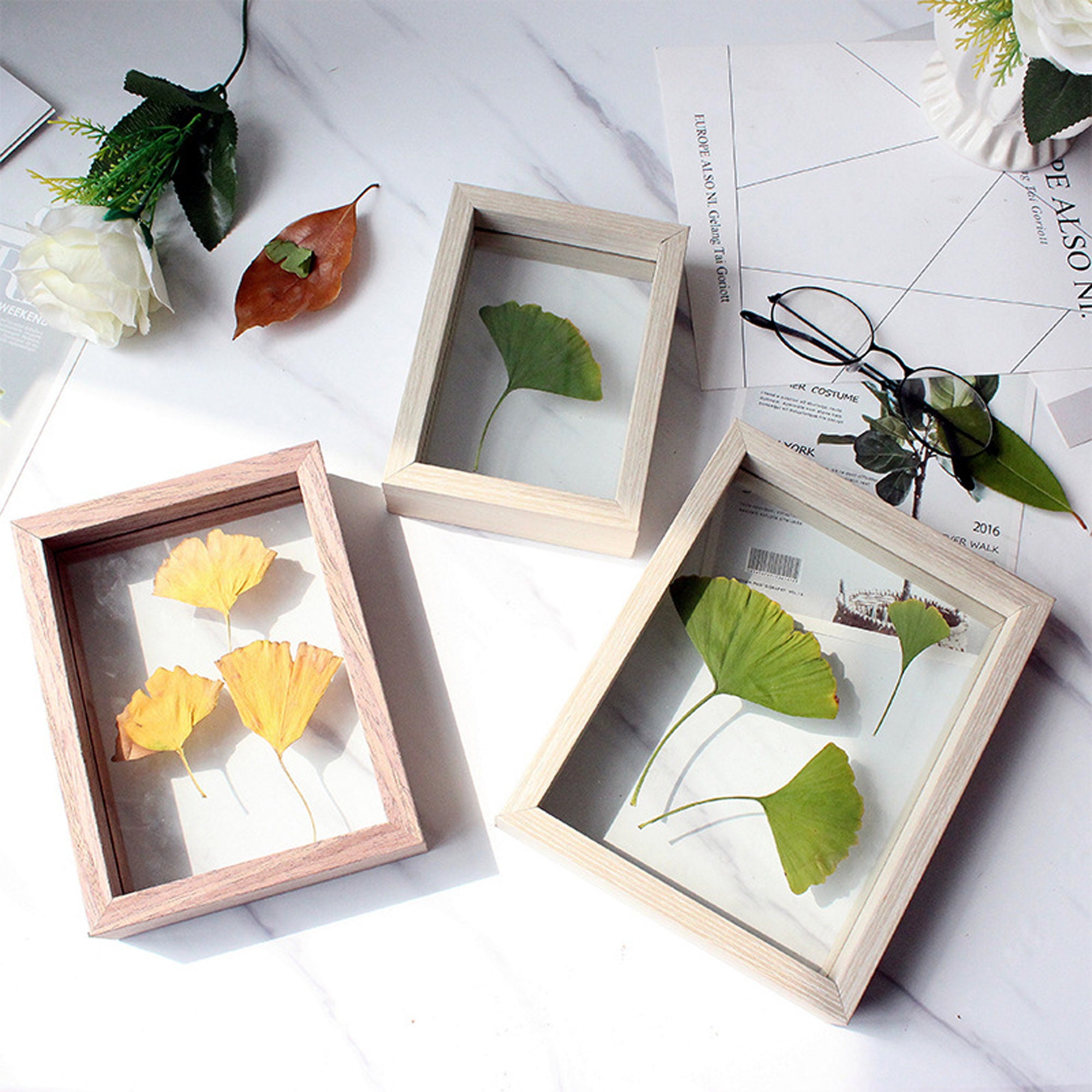 Double glass photo frame picture frameslicense plate Etsy