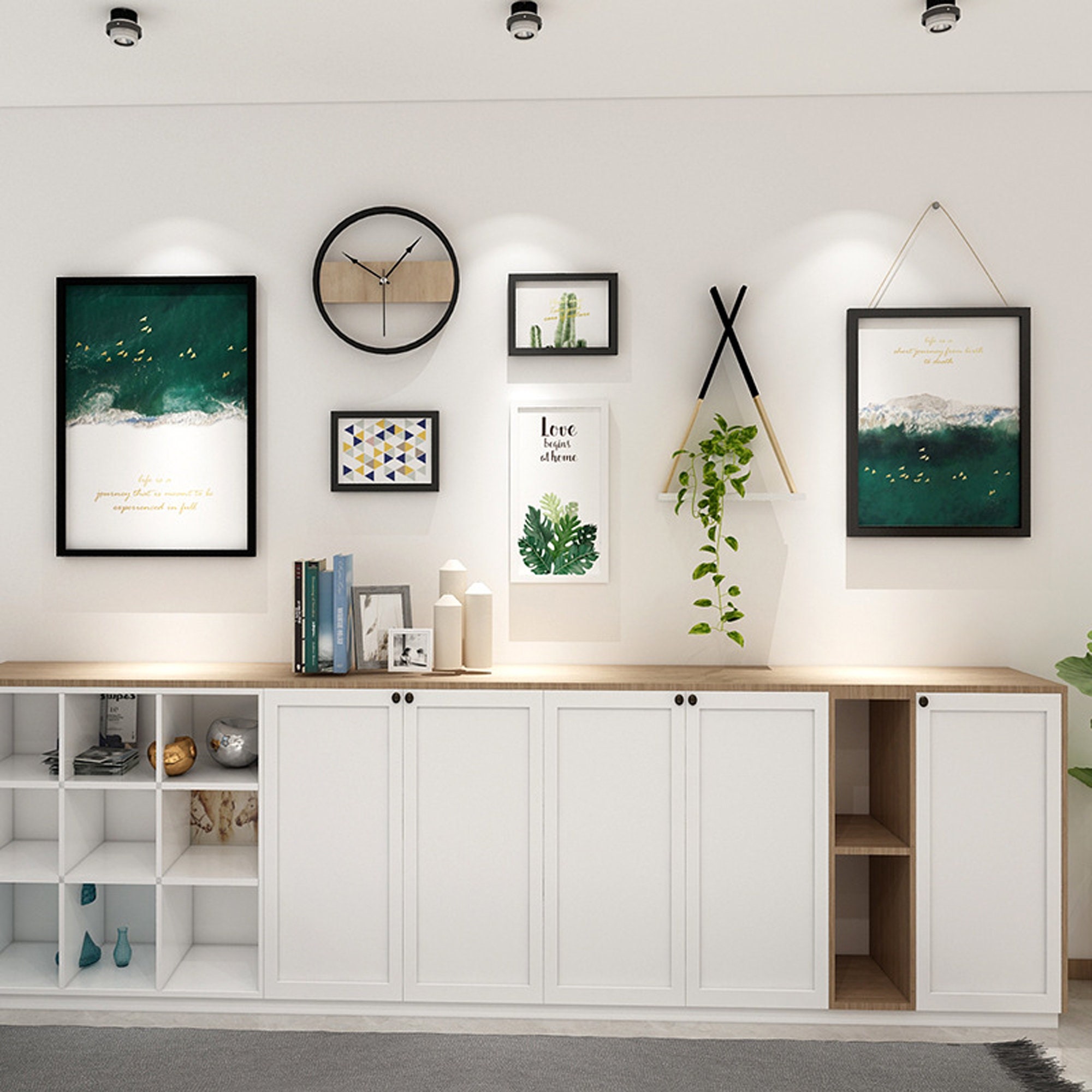 Die moderne Wohnzimmer Dekoration Bilderrahmen-Set | Etsy