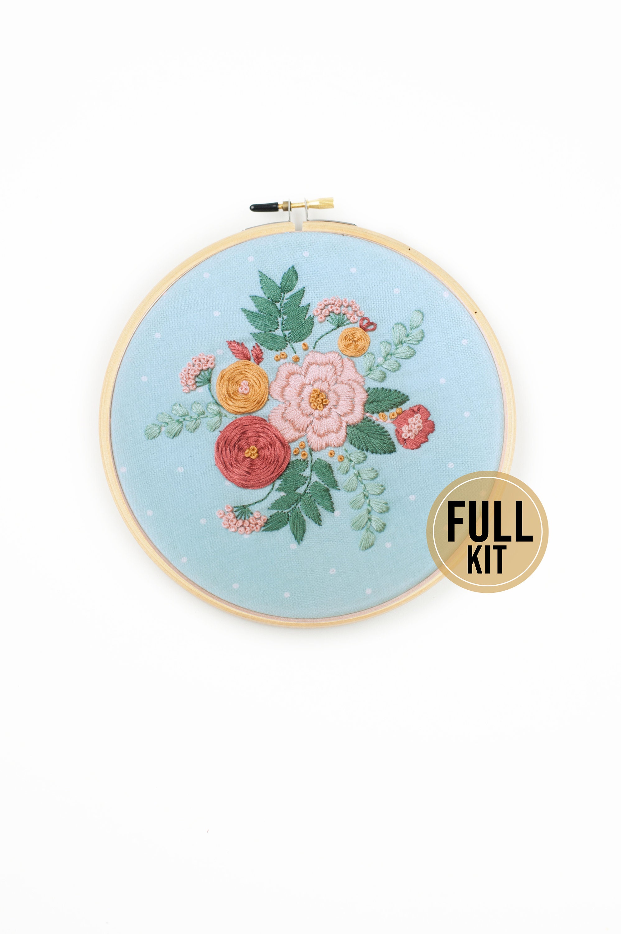 Needlepoint Kit / Beginner Embroidery kit / Hoop Art Etsy