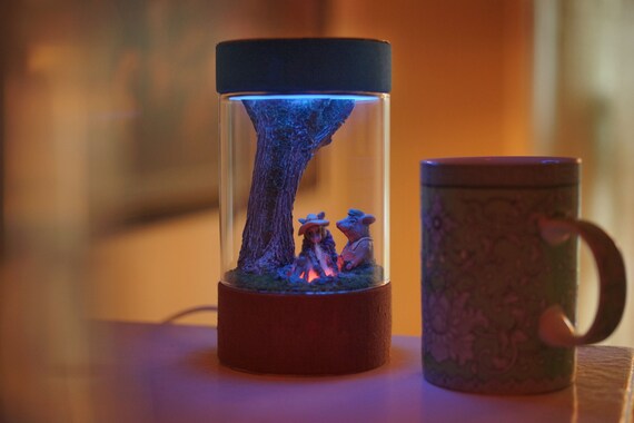 Diorama Lamp: Mice Camping