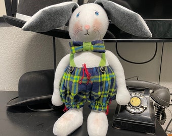 Bradley Bunny, Rabbit, Stuffed Animal Doll, Easter, Decor, Gift