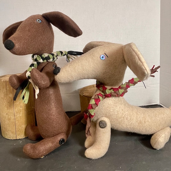 Dashing Dachshunds – the Playful Weiner Dogs felt sewing pattern, Sausage Dog, Hotdog Dog, digital download