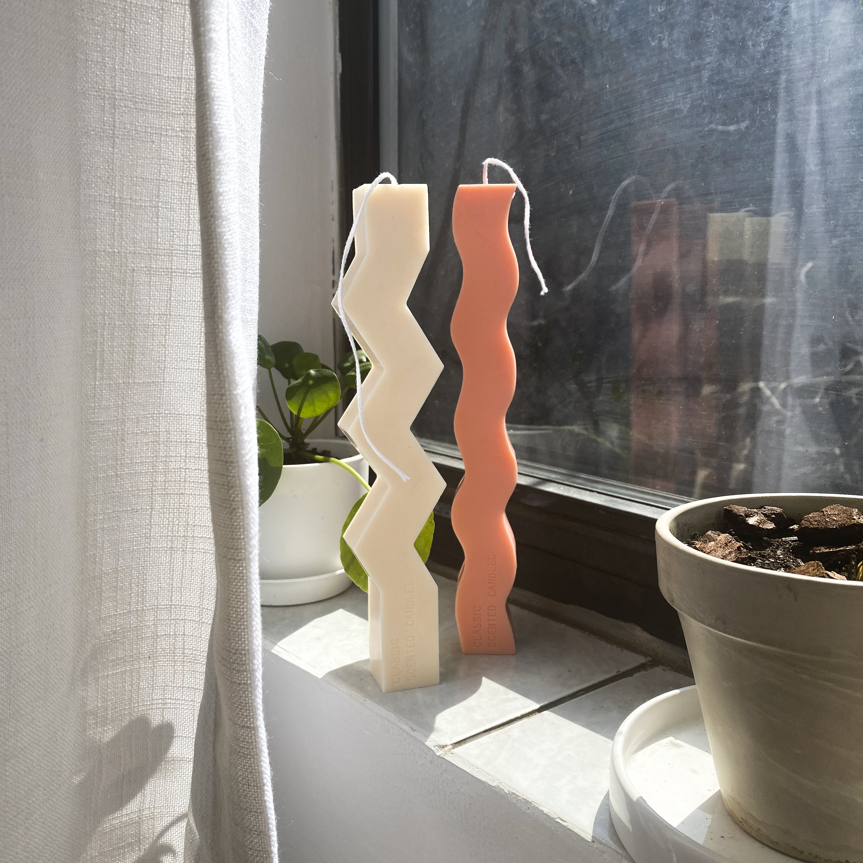 Colorful Squiggle & ZigZag Candles Unique Waving Shape Etsy