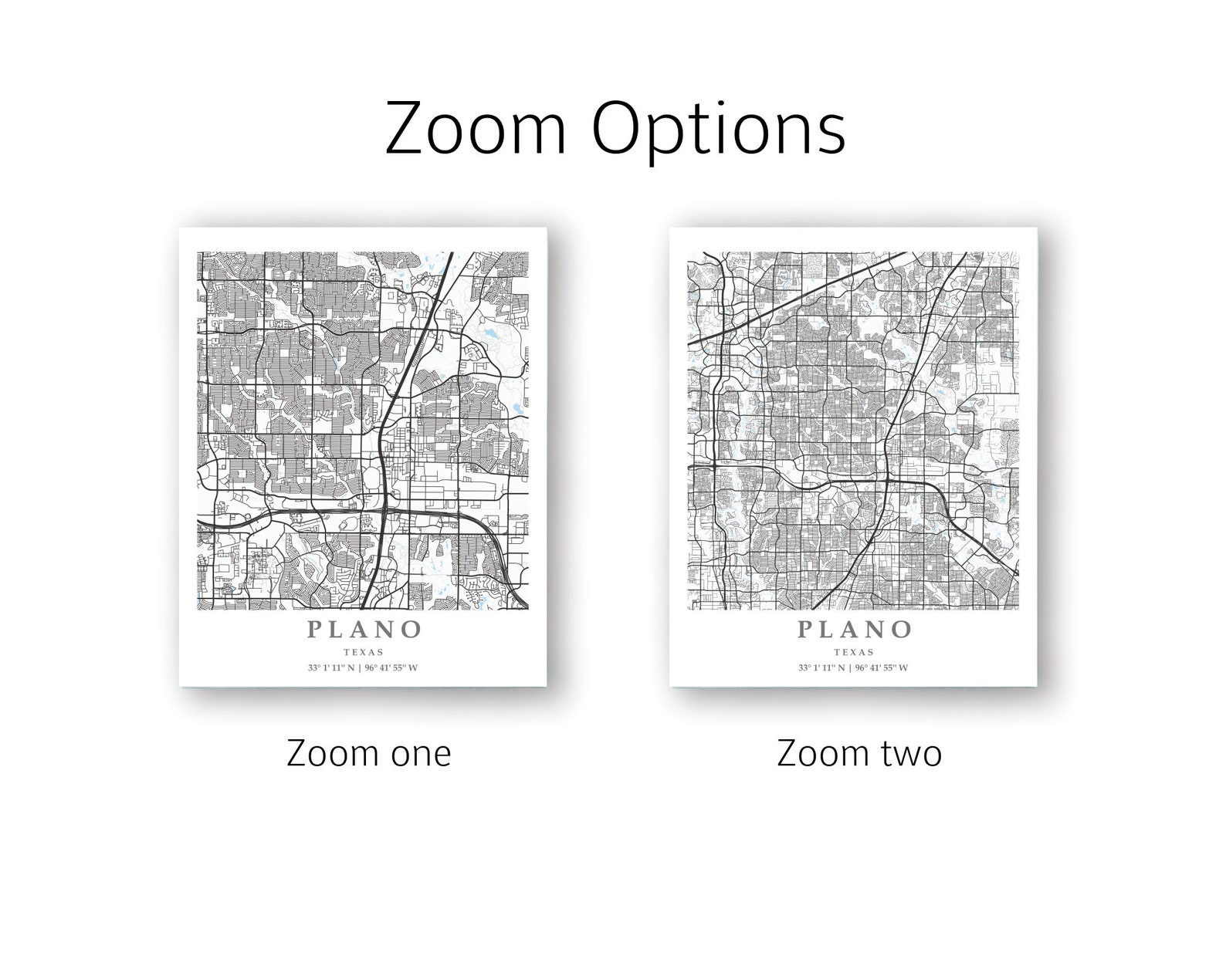 Plano TX City Map Print Plano Street Map Poster Plano City Map - Etsy