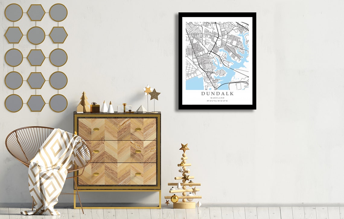 Dundalk MD City Map Print Dundalk Street Map Poster Dundalk - Etsy