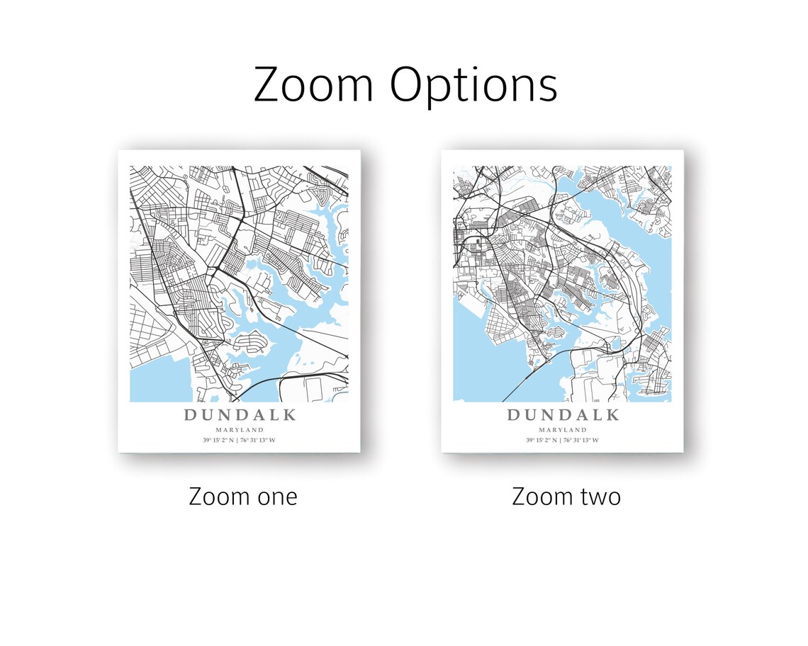 Dundalk MD City Map Print Dundalk Street Map Poster Dundalk Etsy