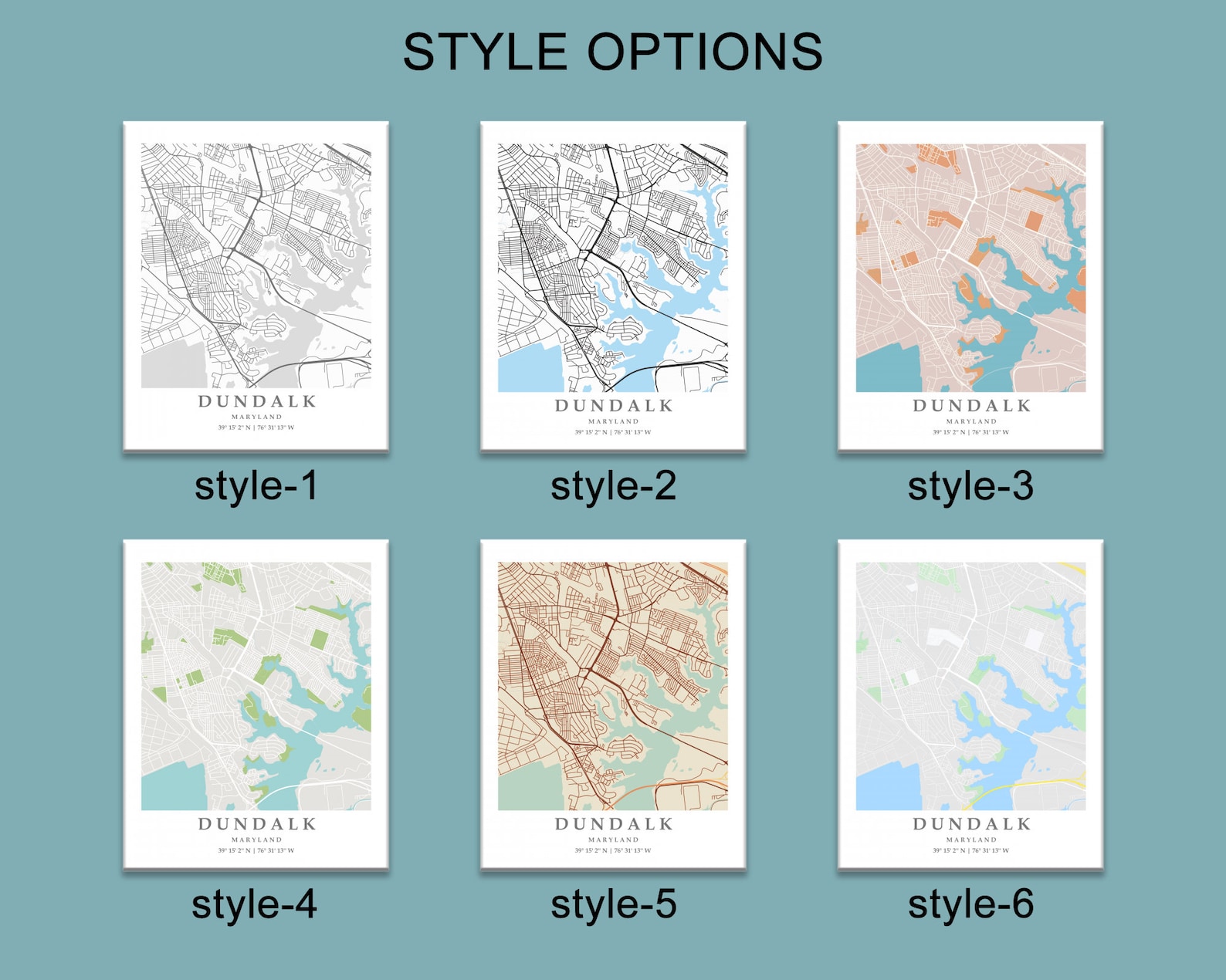 Dundalk MD City Map Print Dundalk Street Map Poster Dundalk Etsy