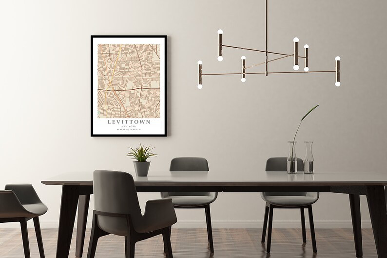 Levittown NY City Map Print Levittown Street Map Poster Etsy