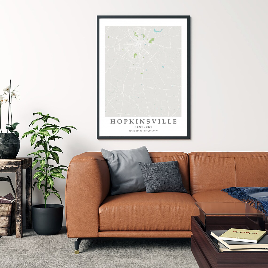 Hopkinsville KY City Map Print Hopkinsville Street Map Poster Etsy France