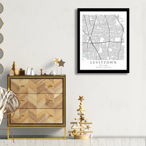 Levittown NY City Map Print Levittown Street Map Poster - Etsy
