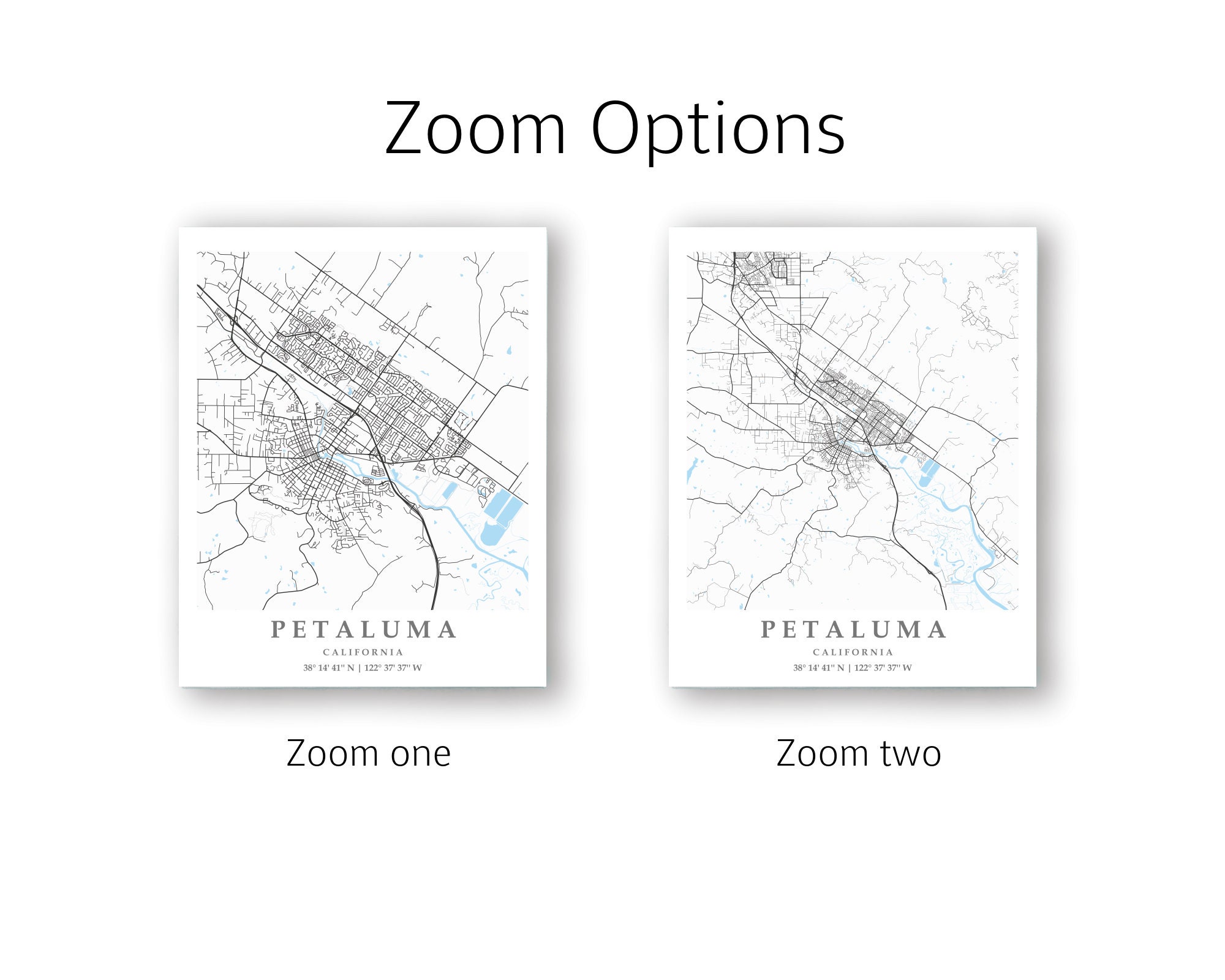 Petaluma CA City Map Print Petaluma Street Map Poster Petaluma - Etsy