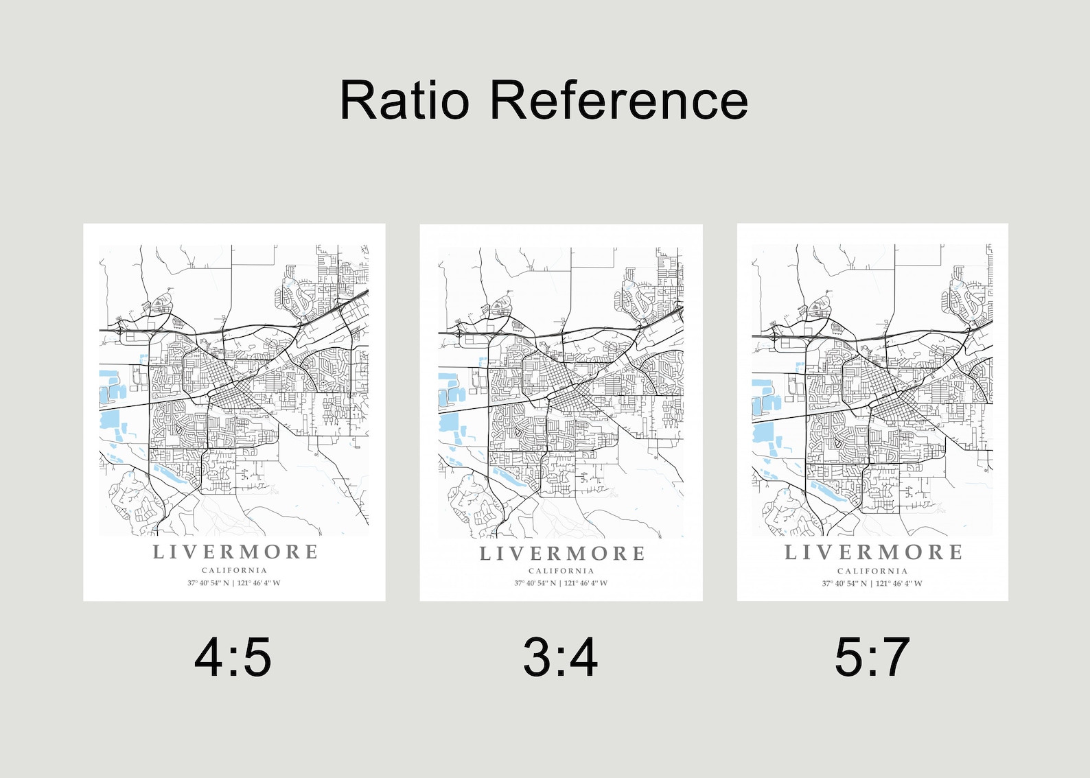 Livermore CA City Map Print Livermore Street Map Poster Etsy