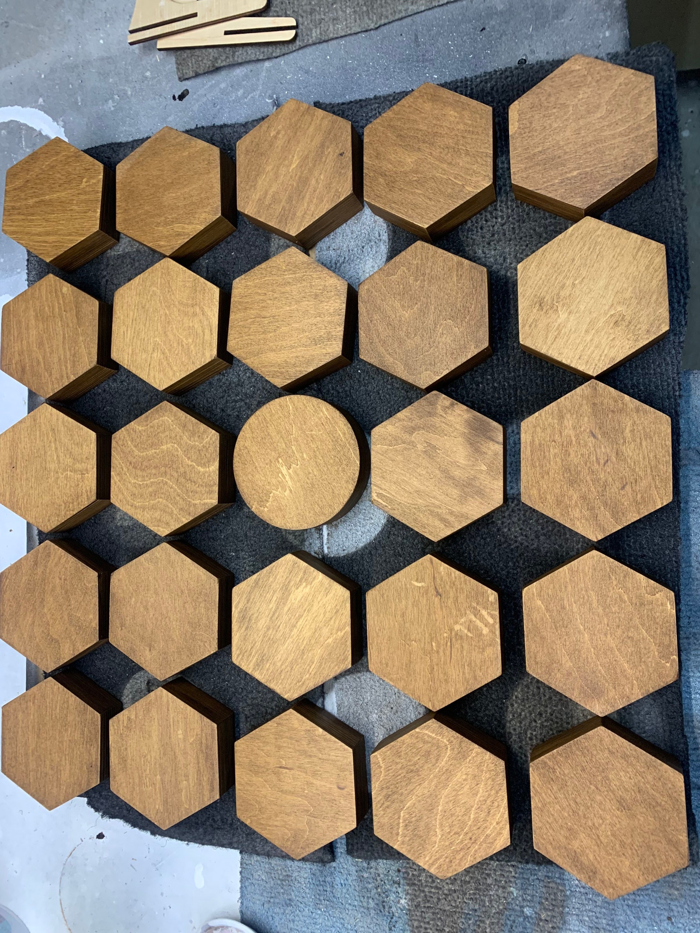 Hexagon Wood & Moss Wall Art,hexagon Wall Tiles, Hexagon Wall Decor