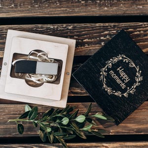 Wood box for usb stick 3.0 | wood USB box engraved usb stick glass wedding USB Free engraving