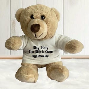 Divorce Gift, Funny Divorce Gift, Divorce Greeting, Divorce Day Gift, Sarcastic Divorce Gift, Divorce Teddy Bear, Happy Divorce Day