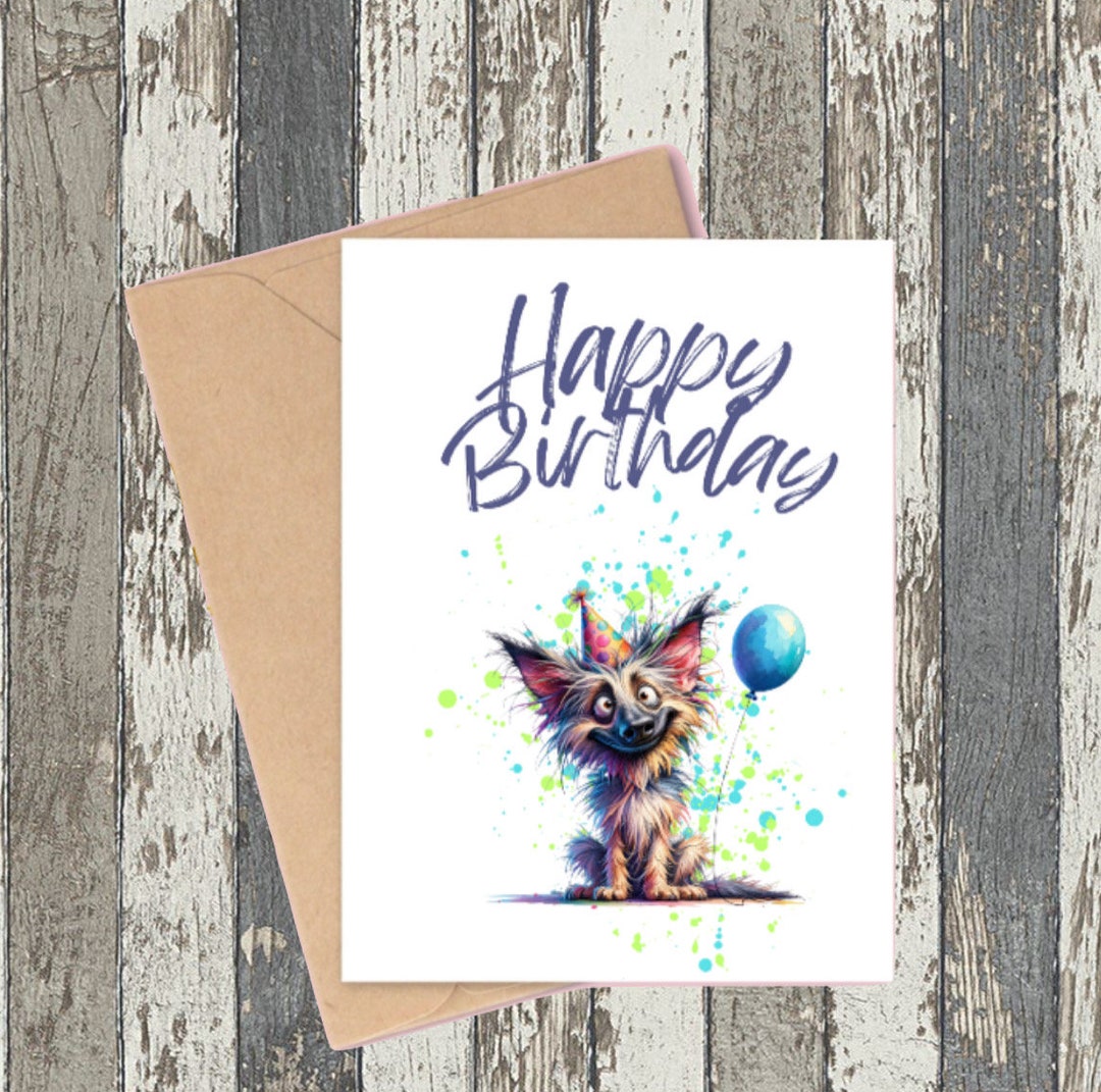 Funny Birthday Card / Funny Dog Birthday Card / Funny Birthday Card for ...