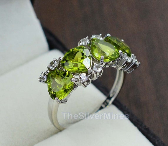 Vera Peridot and Gem Cluster Band in Gold Fill Vera Peridot and Gem Cluster Band in Gold Fill