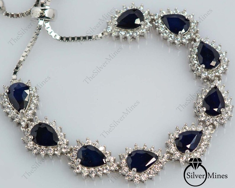 Details about 6x4mm Natural Blue Sapphire Gemstone 925 Sterling Silver Adjustable Tie Bracelet Details about 6x4mm Natural Blue Sapphire Gemstone 925 Sterling Silver Adjustable Tie Bracelet