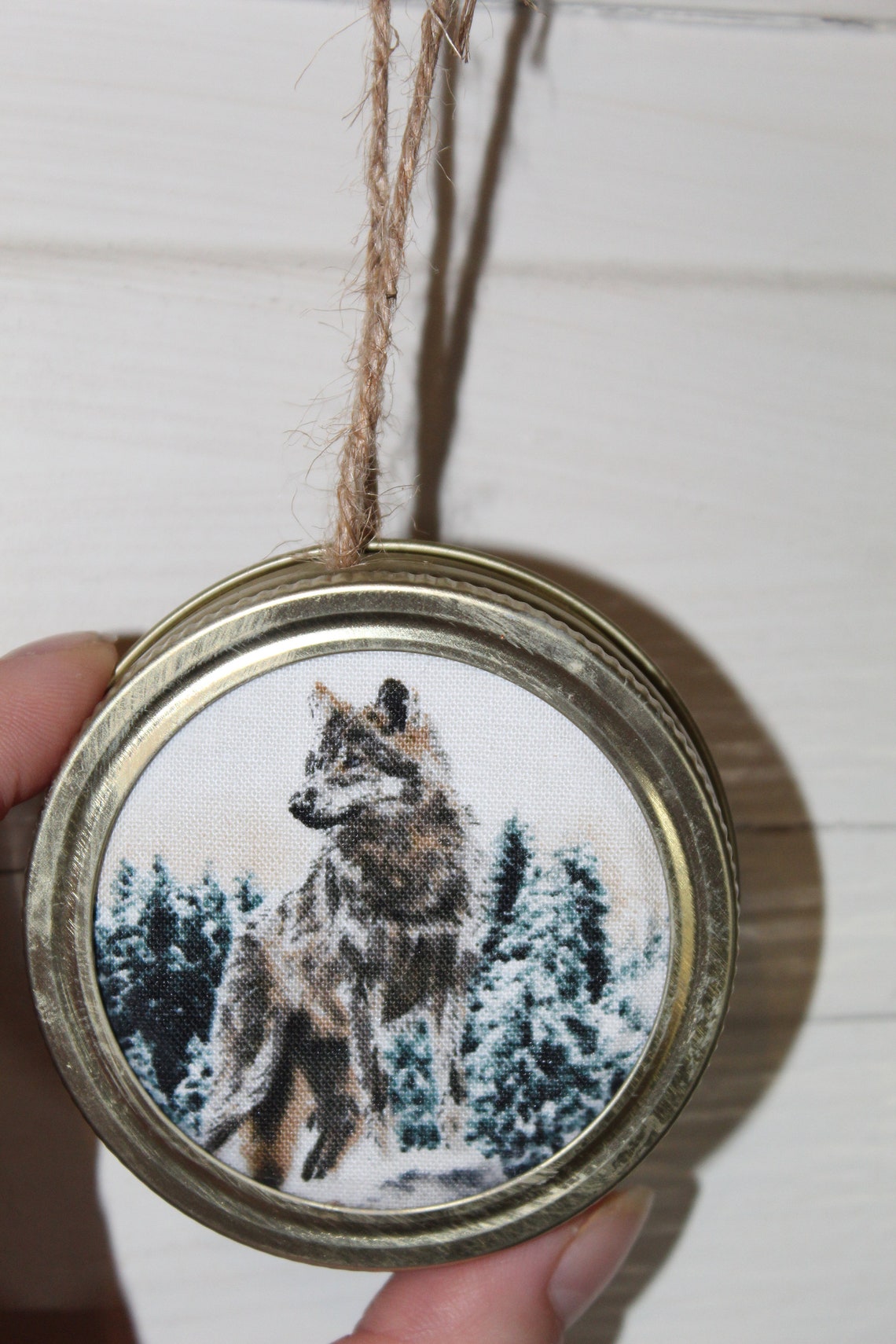 Wolf christmas ornaments Etsy