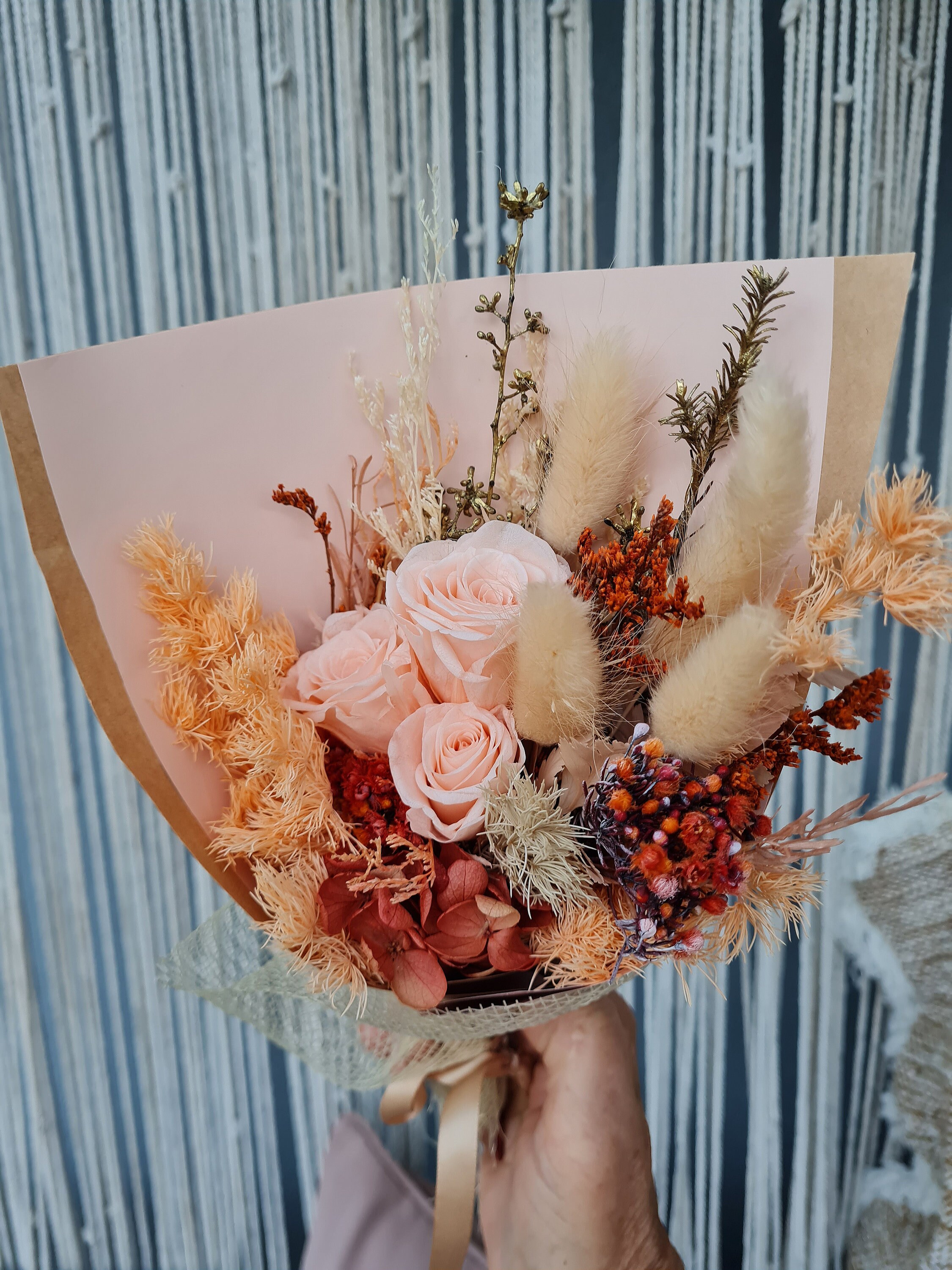 Gift Box Dried Flowers Scrunchies Scrunchie Gift Dried Flowers With