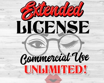 Extended License Commercial Use - Unlimited usage, one time Payment for only 19.99 USD
