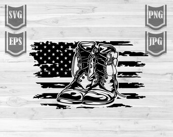 Combat Boots Svg Etsy