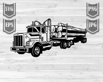 Download Logging Truck Svg Etsy