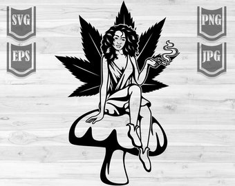 Download Woman Smoking Pot Etsy