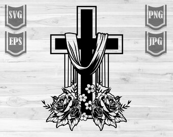 Download Floral Cross Svg Etsy