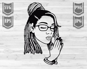 Download Free Beautifull Dread Girl With Turban Svg Bundle Afro Girl Svg Etsy SVG Cut Files