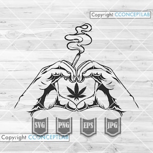 Smoking Weed Heart Schild svg | Gelenk Clipart | Cannabis Schablone | Marihuana dxf | 420 Shirt png | Rasta High Dope Cutfile |  Stoner Kush jpeg