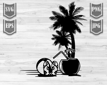 Summer Vibes Svg File || Summer Svg || Palm Tree svg || Tropical Svg || Summer Time svg || Summer Clipart || Summer Palm tree svg || Cutfile