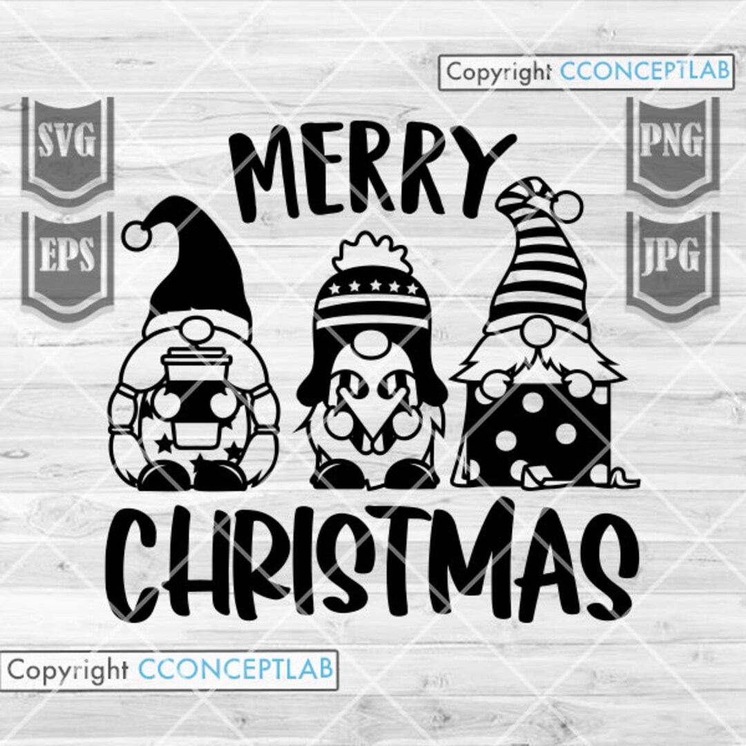 Christmas Gnomes Svg | Merry Christmas Svg | Cute Gnomes Clipart ...