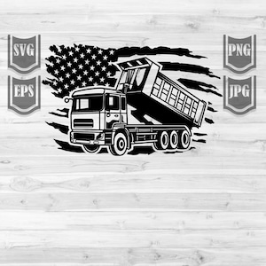 US Dump Truck svg | Dump Truck Clipart | Dump Truck Cutfile | Dump Truck Stencil | US Truck Driver svg | Trucker Dad svg | US Truck Monogram