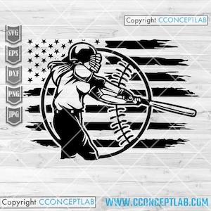 Softball Player svg | Sports Mom Clipart | Baseball Batter dxf | Pitcher Cutfile | USA Game Day Shirt png | Catcher Stencil | Home Run jpeg