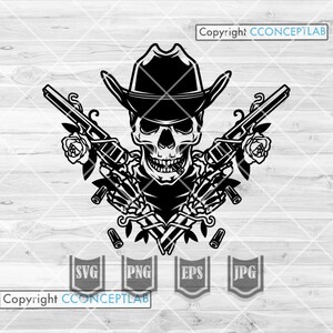 Cowboy Skull Clipart | Cowboy Skull svg | Cowboy Cutfile | Cowboy Shirt svg | Western svg | Western Clipart | Boho svg | Country Home svg
