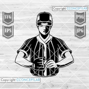 Baseball Player svg | Baseball Clipart | Baseball Player png | Baseball svg | Baseball Dad svg | Baseball Cutting File | Sports Player svg