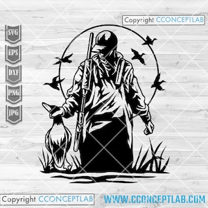 Entenjagd svg | Jäger Dad Clipart | Sumpf Tier Cutdatei | See Motiv dxf | T-Shirt png | Extrem Zapfen | Gans Jagd Leben Stencil